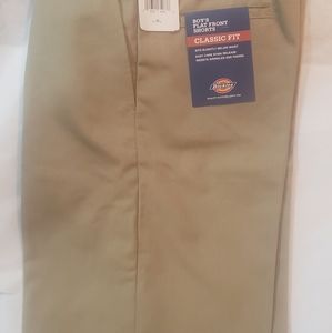 Boys Flat Front Kaki Shorts Sz 18 Husky